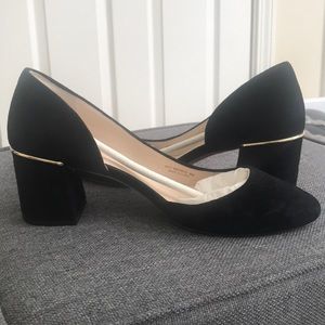 Cole Haan Laree Grand block heels in black. 55 mm